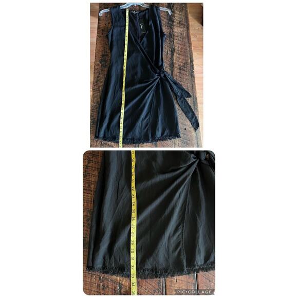 NFS!!  Lulus Meridian Black Sleeveless tie wrap at the waist dress Size Small - Picture 9 of 12